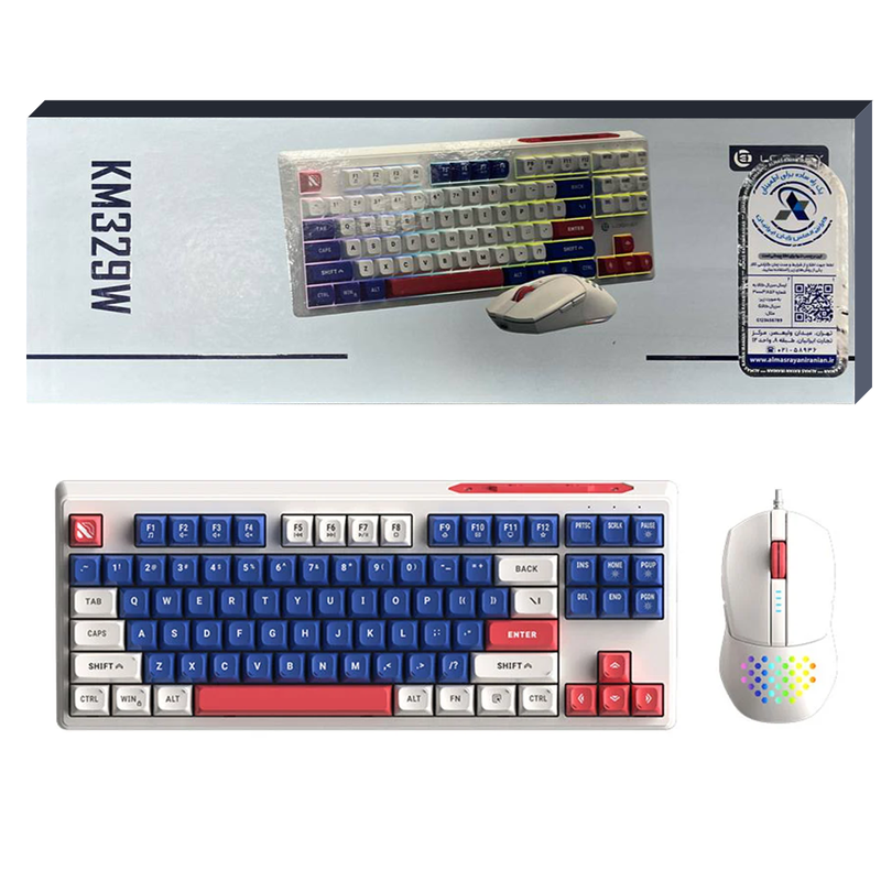 کیبورد و ماوس بی سیم گیمینگ لاجی کی مدل KM329W کیبورد و ماوس بی سیم گیمینگ لاجی کی مدل KM329W