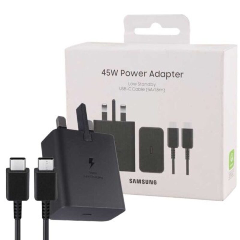 شارژر دیواری 45 وات سامسونگ مدل EP-T4510 به همراه کابل تبدیل USB-C شارژر دیواری 45 وات سامسونگ مدل EP-T4510 به همراه کابل تبدیل USB-C