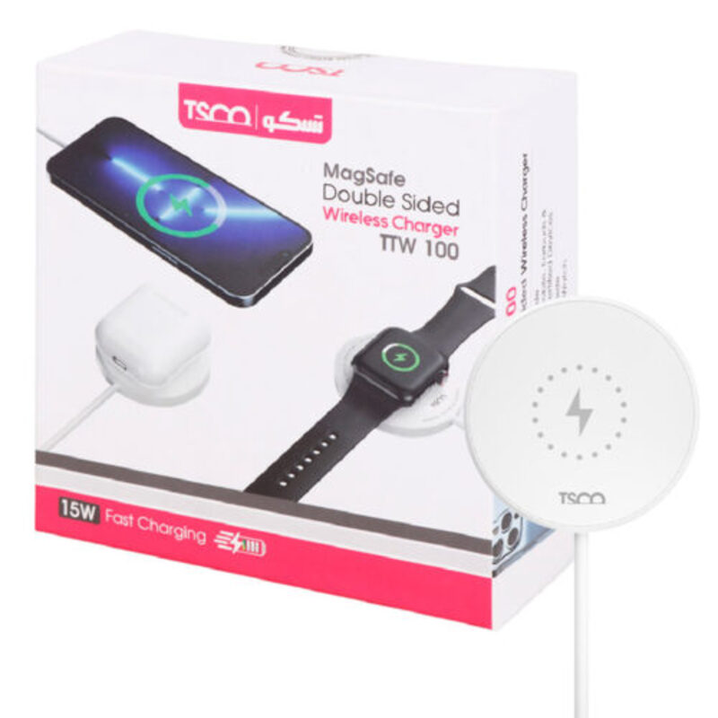 شارژر بی سیم تسکو مدل TSCO TTW100 شارژر بی سیم تسکو مدل TSCO TTW100